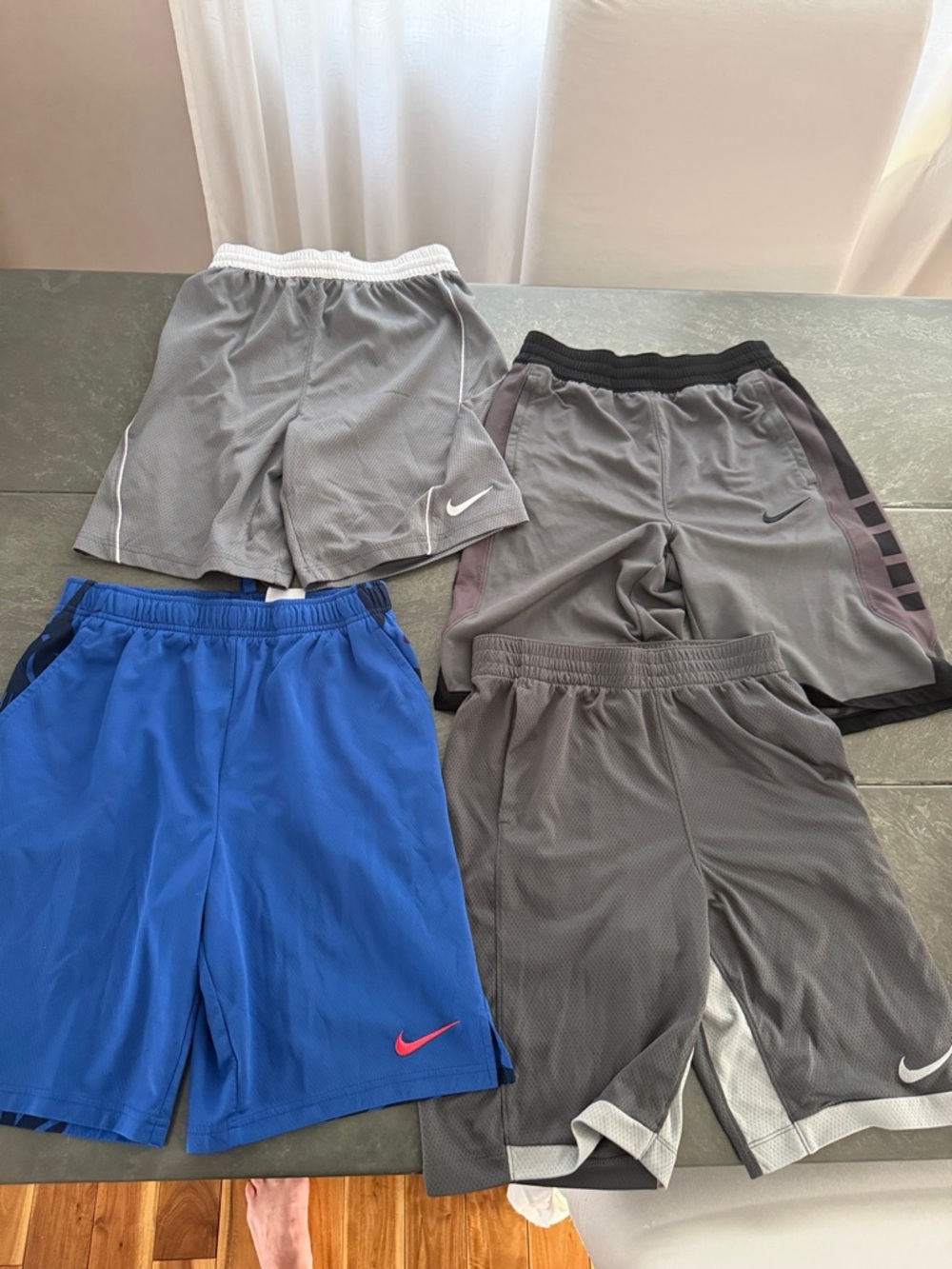 Nike Kids Athletic Shorts Pack - Gray & Blue
